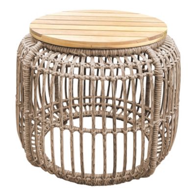 Salon bas de jardin en rotin Goodhome PALM 2 personnes