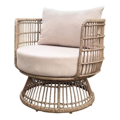 Salon bas de jardin en rotin Goodhome PALM 2 personnes