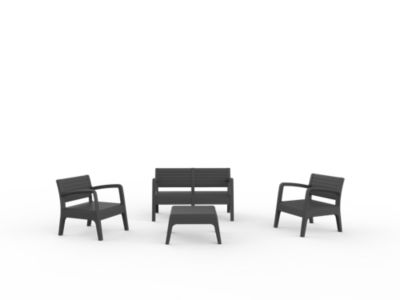 Salon bas de jardin Miami 4 personnes