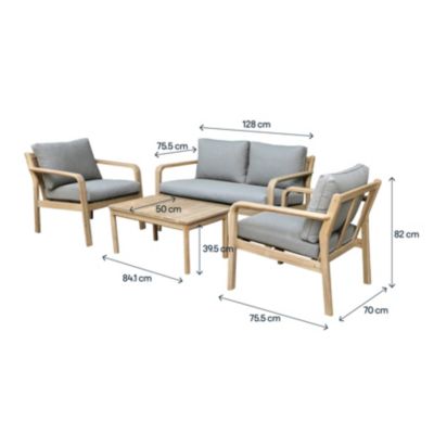 Salon bas de jardin Riveo 4 personnes GoodHome