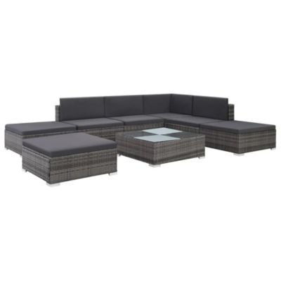 Salon de jardin 2, 4 et 8 pièces ( - Gris clair)