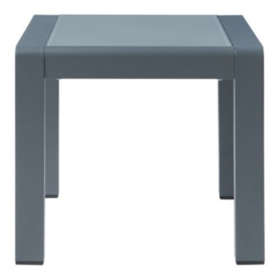 Salon de jardin 2 pièces Avise table d'appoint avec fauteuil anthracite gris foncé casa.pro