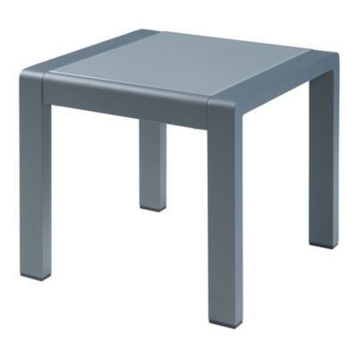 Salon de jardin 3 pièces Avise table d'appoint avec 2 fauteuils anthracite gris foncé casa.pro