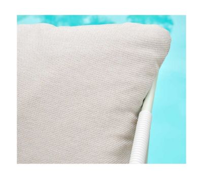 salon de jardin 4 places en acier coloris blanc - antibes
