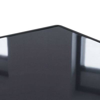 Salon de jardin 4 places et table basse, en aluminium et verre noir, Faro