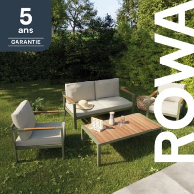 Salon de jardin 4 places GoodHome Pistache vert