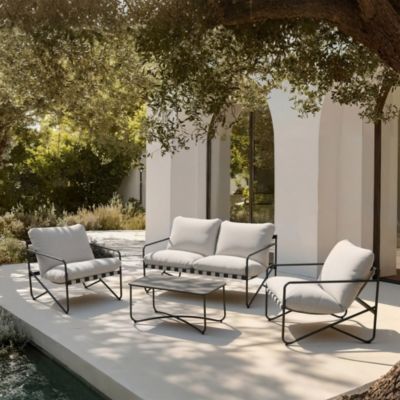 Salon de jardin 4 places Koro beige et gris