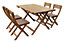 Salon de jardin Acacia - Table de jardin + 4 chaises pliantes
