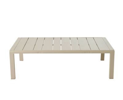 Salon de jardin aluminium couleur sable GoodHome Santorin peyote 5 personnes