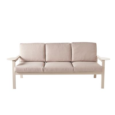Salon de jardin aluminium couleur sable GoodHome Santorin peyote 5 personnes