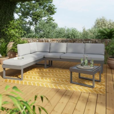 Salon de jardin aluminium GoodHome Moorea Modulable 6 personnes