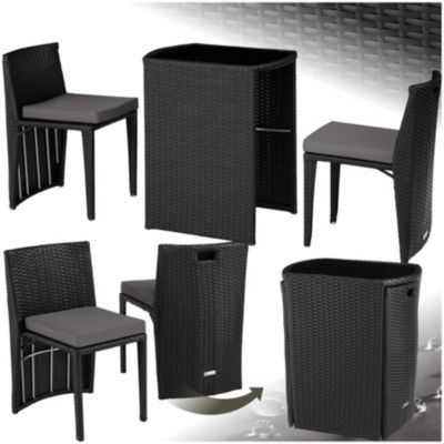 Salon de jardin avec cadre en aluminium noir