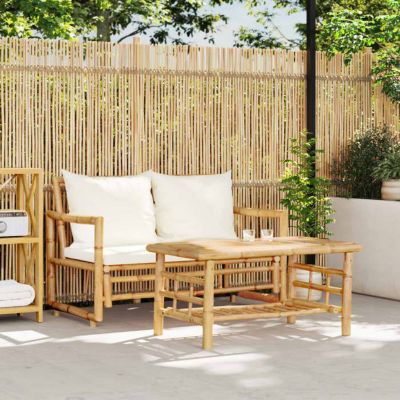 Salon de jardin Bambou VidaXL 2 pièces marron 115x65x72 cm