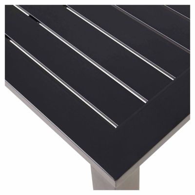 Salon de jardin bas Blooma Jaz aluminium gris 4 personnes