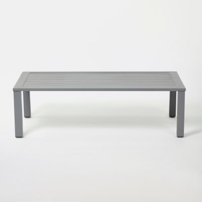Salon de jardin bas Blooma Nymark aluminium gris 5 personnes