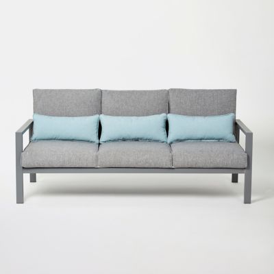 Salon de jardin bas Blooma Nymark aluminium gris 5 personnes