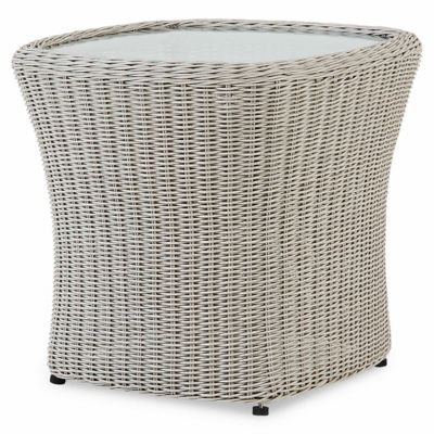 Salon de jardin bas Blooma Pilares effet rotin beige 2 personnes