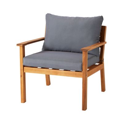 Salon de jardin bas GoodHome Denia bois 4 personnes