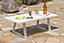 Salon de jardin bas Ibiza aluminium blanc DCB Garden 5 personnes