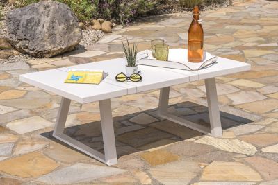 Salon de jardin bas Ibiza aluminium blanc PARIS Garden 5 personnes