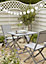 Salon de jardin Batang - Table + 2 chaises anthracite