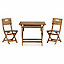 Salon de jardin Denia - Table + 2 chaises