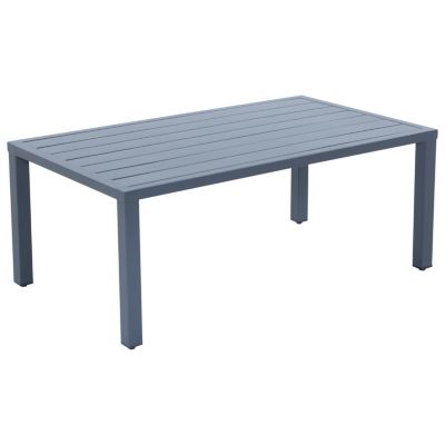 Salon de jardin design en aluminium 5 Places - Gris anthracite et naturel - MABILLON
