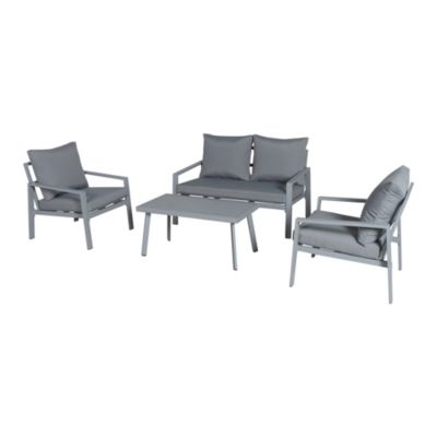 Salon de jardin en aluminium 4 personnes