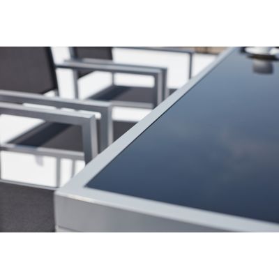 Salon de jardin en aluminium et toile PVC 8 places SALERNE