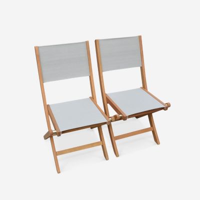 Salon de jardin en bois extensible - Almeria - Grande table 180/240cm avec rallonge. 8 chaises. en bois d'Eucalyptus huilé et