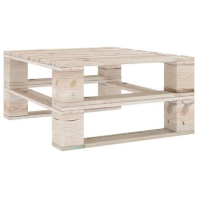 Salon de jardin en palette avec coussins (60x69.4x62 cm - Gris clair)