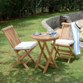 Salon de jardin en teck massif Lisbonne, 2 places