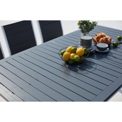 Salon de jardin extensible en alu 10 personnes blanc AREZZO