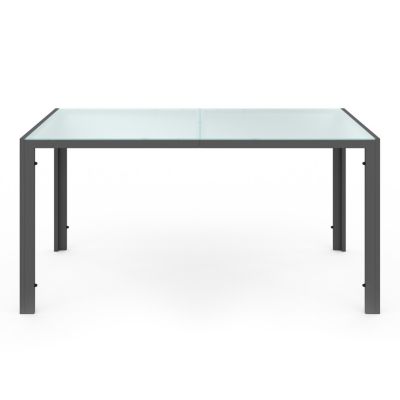 ID MARKET Salon de jardin MADRID table 150 CM et 6 chaises empilables