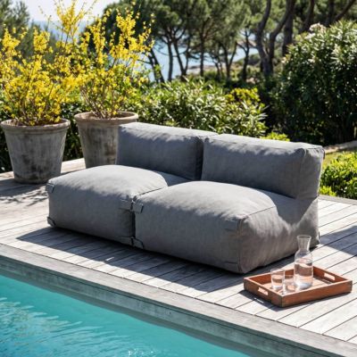 Salon de jardin modulable 2 places gris Mixi  Oviala