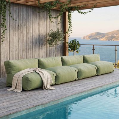 Salon de jardin modulable 4 places vert cactus Mixi  Oviala