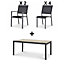 Salon de jardin Morlaix Batz - Table + 4 chaises + 2 fauteuils