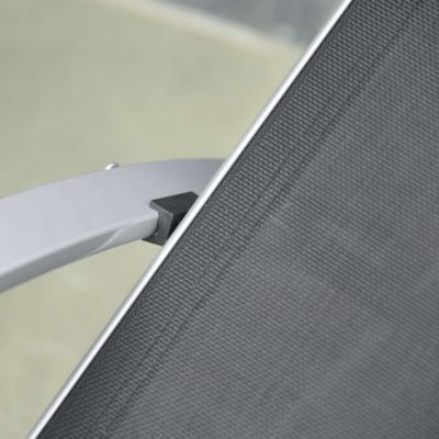 Salon de jardin OUTSUNNY metal gris 41.0 x 41.0 x 45.0 2 personnes