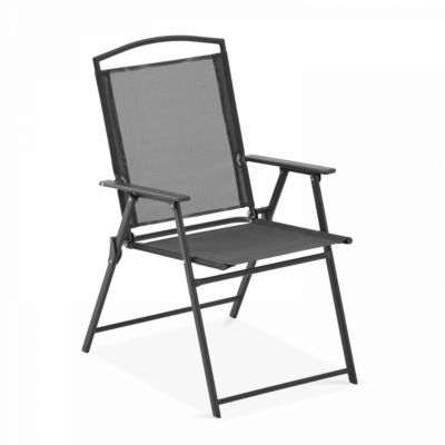 Salon de jardin oviala acier gris 13 pieces 140.0 x 80 x 70.0 6 personnes