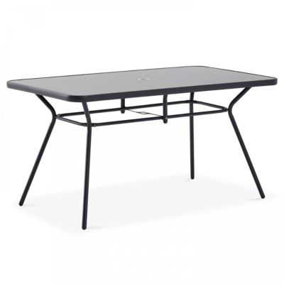 Salon de jardin oviala acier gris 13 pieces 140.0 x 80 x 70.0 6 personnes