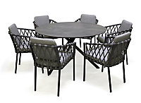 Salon de jardin Pilat - Table + 6 fauteuils