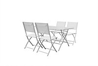 Salon de Jardin Sibu sable - Table + 4 chaises