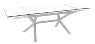 Salon de jardin table et fauteuils blanc 6 personnes Absolu Bage Proloisirs