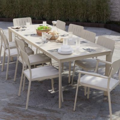 Salon de jardin table extensible fauteuils et chaises 8 personnes GoodHome Santacruz