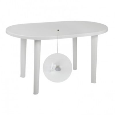 Salon de Jardin Table Ovale et 4 Chaises Empilables Breenap 7house