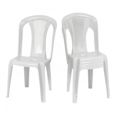 Salon de Jardin Table Ovale et 4 Chaises Empilables Breenap 7house