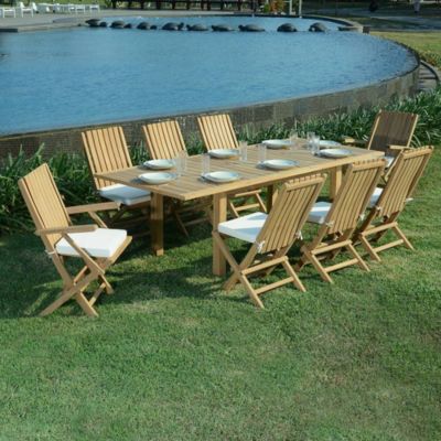 Salon de jardin teck massif Pondichery, 8 places