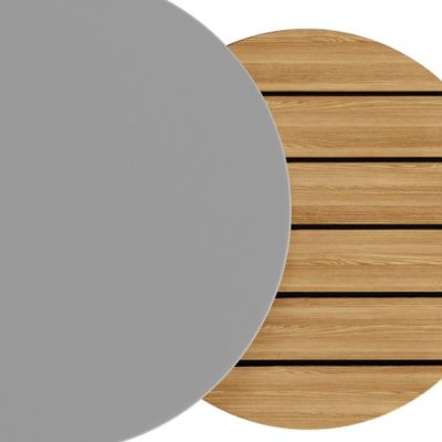 Salon Jardin 4-5 Places 2 Tables Basses Pieds Réglables Gris Blackcolors