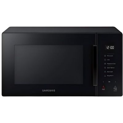 Samsung MG23T5018AK Four micro-ondes, 23 litres, 1100 W, cuisson automatique et home Dessert, verre design, noir