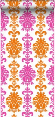 Sanders & Sanders papier peint baroque rose et orange - 53 cm x 10,05 m - 935222